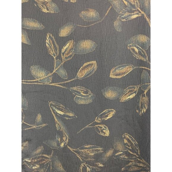 Norton McNaughton Sleeveless Black & Gold Leaf Pattern Dress XL Polyester - Picture 4 of 5